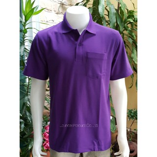 TshirtDD Polo รุ่น105 เสื้อโปโล ชาย สีม่วงไทยพานิ  มีเก็บเงินปลายทาง