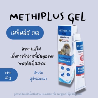 Methiplus gel เจลอาหารเสริมเพื่อปรับสมดุลของปัสสาวะ รสชาติอร่อย กินง่าย สำหรับสุนัขและแมว 30g