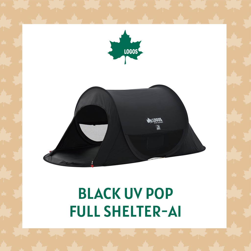 LOGOS เต็นท์ป๊อปอัพสีดำ Tent Black UV Pop Full Shelter-AI