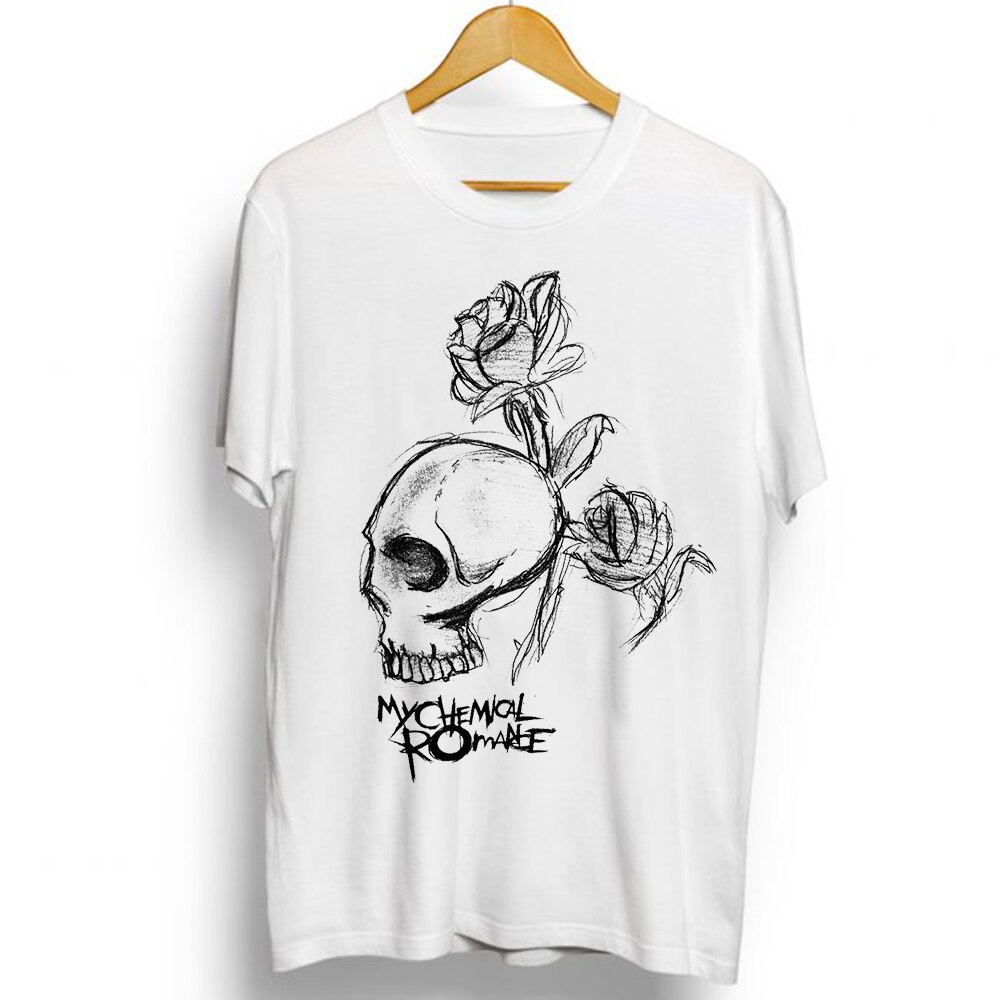 ผ้าฝ้ายคลาสสิก My Chemical Roce s Wo ขนาดใหญ่เพลงพิมพ์ s เสื้อผ้าผู้ชายเสื้อยืด UI321T4585