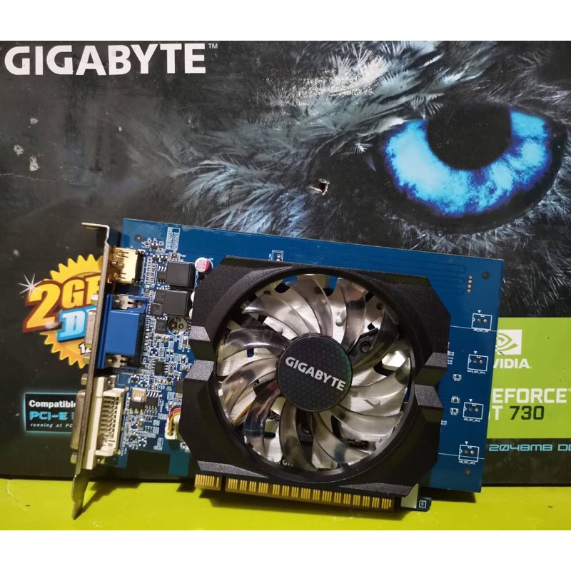 การ์ดจอ Gigabyte รุ่น Nvidia GT730 2GB DDR5 (no box) ไม่ต่อไฟเลี้ยง (สินค้ามือสอง ไม่มีกล่อง)