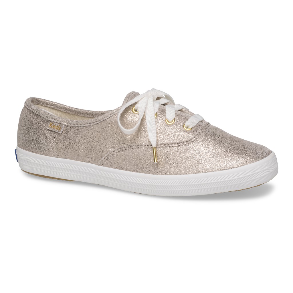 GLITTER รองเท้า WH59114 แบบผูกเชือก ผ้าใบผู้หญิง SUEDE KEDS CHAMPAGNE สีแชมเปญ CHAMPION