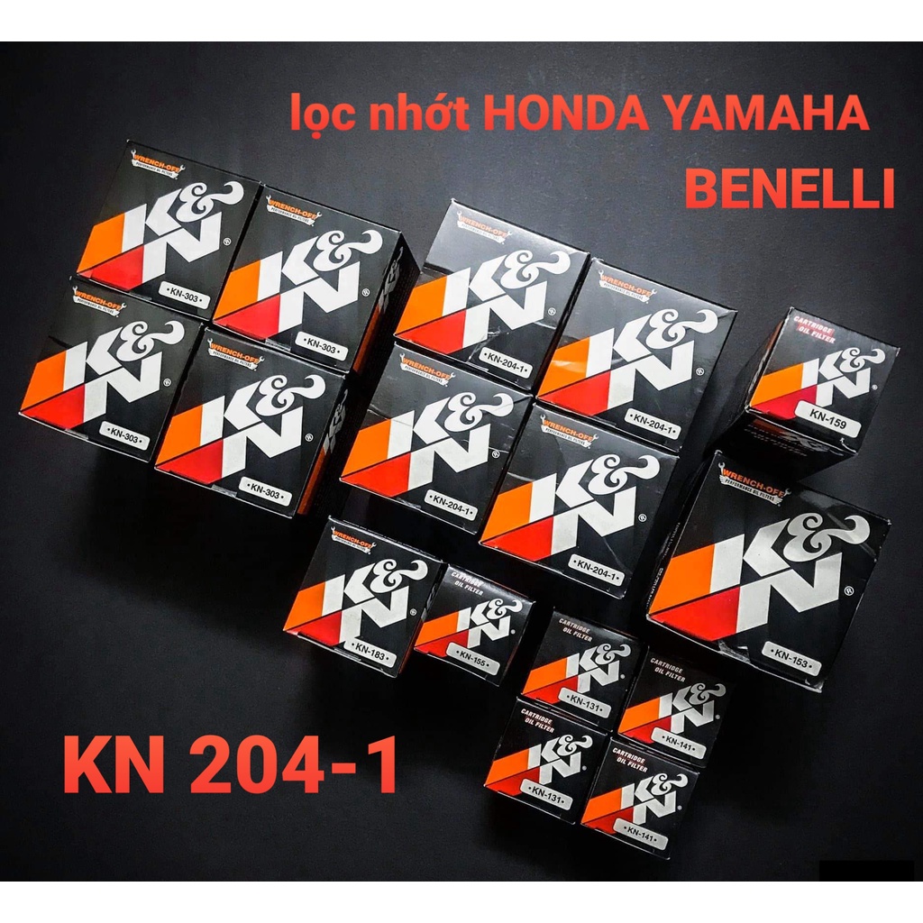 [จัดส่ง 1 วันใน NORTHERN] กรองน้ํามันเครื่อง KN 204-1 สําหรับ PKL Yamaha - Honda ของแท้ USA