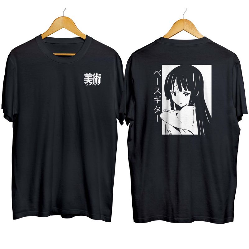 เสื้อยืดสติ๊กเกอร์ AKAYAMA MIO ANIME - K-ON ผ้าฝ้าย 100% หวี 30s