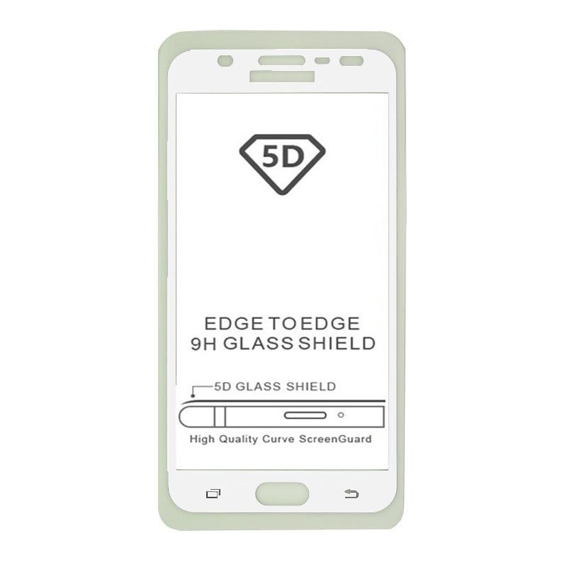 กระจกนิรภัย กันรอย กาวเต็มแผ่น เต็มจอ เก็บขอบ 5D Samsung Galaxy J7 2016 สีขาว