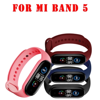 สายคล้องสำหรับ Xiaomi Mi Band 5 Nfc สายรัดข้อมือซิลิโคนสำหรับ Xiaomi Band 4 Miband สีข้อมือสาย Tpu สายรัดไมล์ สายรัดข้อมืออัจฉริยะ นาฬิกา Xiaomi สายนาฬิกาข้อมือ