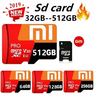 ♥【Readystock】   COD ♥จำกัด ปีใหม่ 2020 จัดส่งฟรี + COD XIAOMI TF Micro SD Card 32GB / 64GB / 128GB / 512GB หน่วยความจำ Micro SD Class 10 UHS-1 Reader สูงสุด 100MB / s พื้นที่จัดเก็บข้อมูล