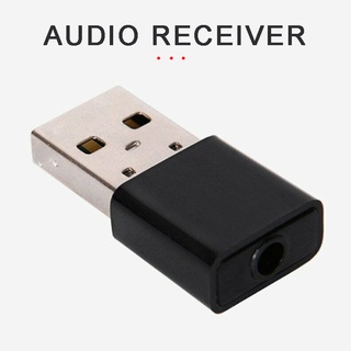 อะแดปเตอร์ดองเกิลรับสัญญาณเสียงเพลงไร้สาย AUX USB สําหรับรถยนต์ ☆Dysunbey