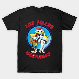 เสื้อยืดโอเวอร์ไซส์เสื้อยืด พิมพ์ลาย Gildan Los Pollos Hermanos สําหรับผู้ชาย และผู้หญิงS-3XL