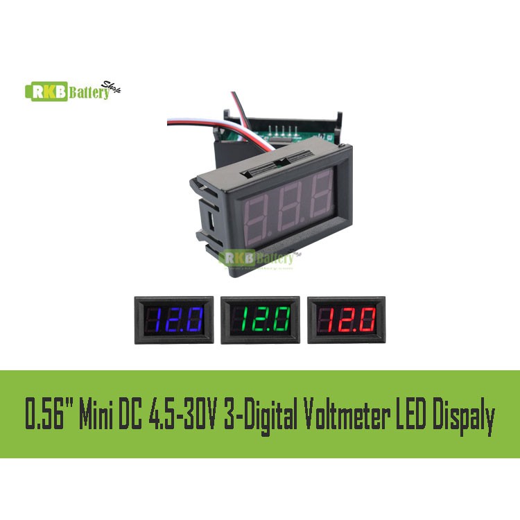 [พร้อมส่ง] 0.56 inch 0-100V Mini DC Digital Voltmeter LED Voltage Volt Panel Meter Gauge