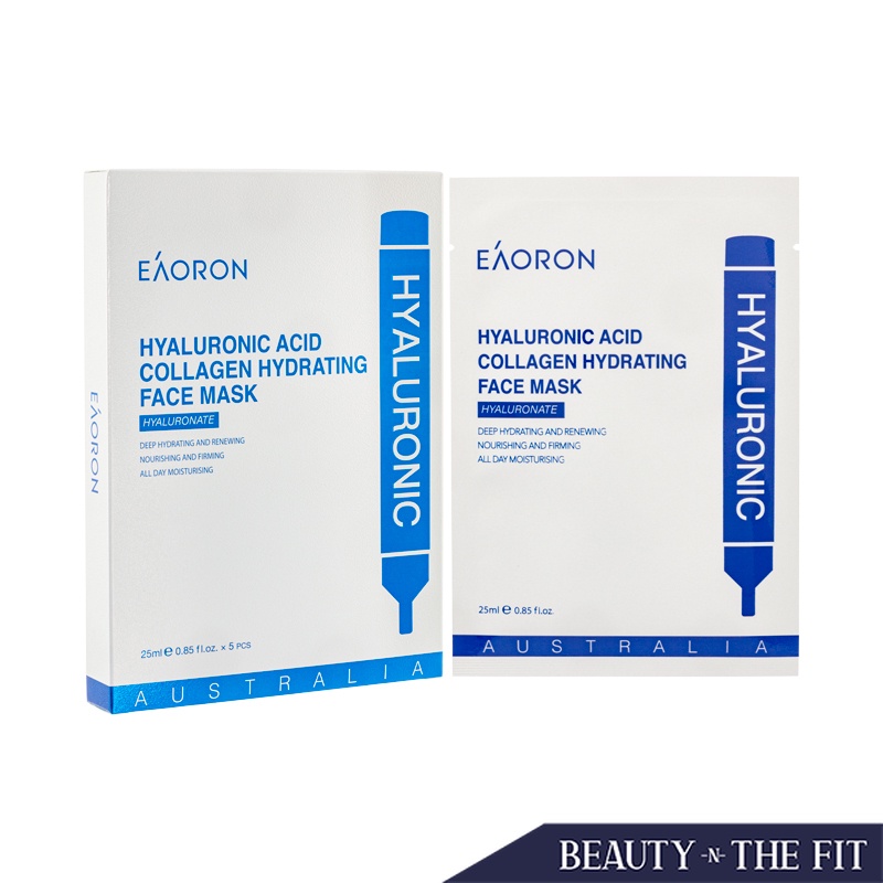 Eaoron Hyaluronic Acid Collagen Hydrating Face Mask 5pcs