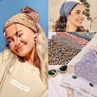 - MAXI🌼Headband ผ้าโพกหัว 13 แบบ มีกิ๊บติดกันหลุด ผ้าโพกผมลายดอกไม้ -