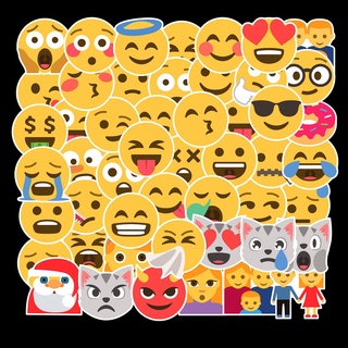 💥พร้อมส่ง💥EMOJI sticker สติกเกอร์ กันน้ำ รูปแบบที่แตกต่างกัน 100 ชิ้น