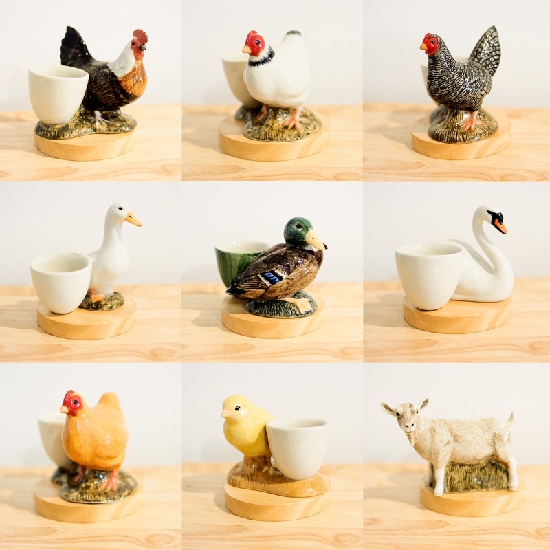 Farm Animal Egg cup : ที่วางไข่ลวก ไข่ต้ม เซรามิค ตกแต่งบ้าน เครื่องครัว **กรุงเทพมีส่งด่วน!**