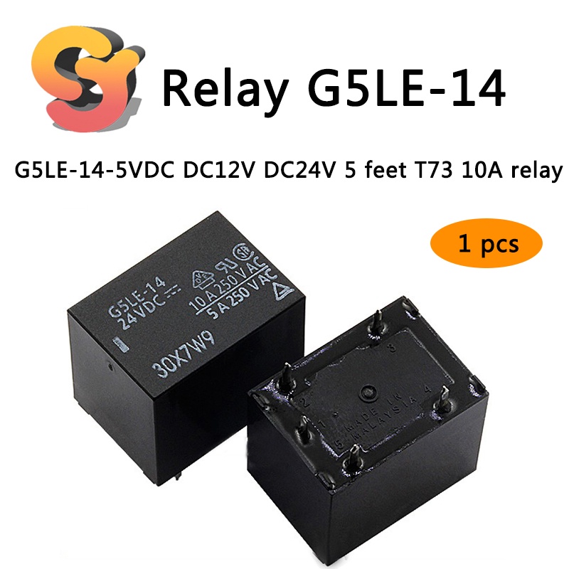 รีเลย์ G5LE-14-5V 12V 24V 5 Pins T73 10A 5V 12V 24V รีเลย์