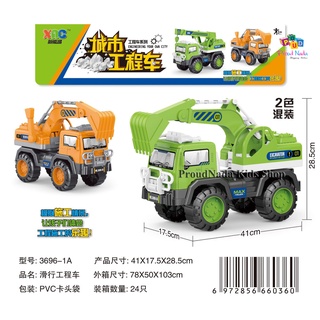 ProudNada Toys ของเล่นเด็ก รถก่อสร้าง รถบรรทุกแม็คโคร(มี 2 สีให้เลือก) EXCAVATOR STURDY STYLE NO.3696-1A