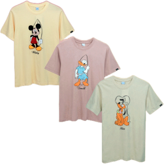 Disney T-Shirt Men&Women Mickey And Friends - เสื้อยืดครอบครัวมิกกี้เมาส์และผองเพื่อน สินค้าลิขสิทธ์แท้100% characters studio