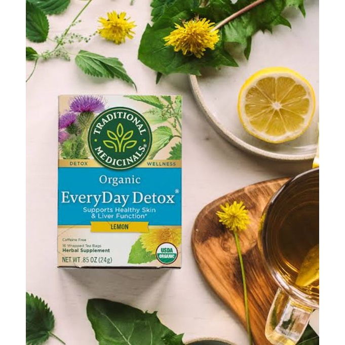 Traditional Medicinals Organic Herbal Tea EveryDay Detox® Lemon 16 Tea Bags​ ชาสมุนไพร - รูปที่ 2