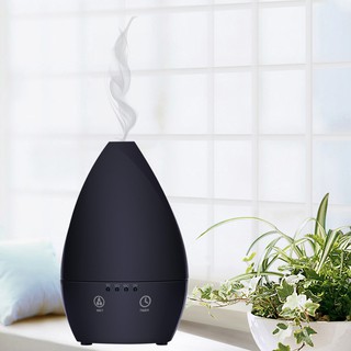 Aroma Diffuser Ultrasonic Cool Mist Humidifier เครื่องพ่นไอน้ำ เพิ่มความชื่นในอากาศ แบบปุ่มสัมผัส ขนาด 200 ML  สีดำ