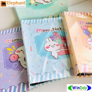 แฟ้ม	Mimi&amp;Neko ตราช้าง มิมิเนโกะแฟ้ม 2 ห่วง A4 คละสี คละลาย