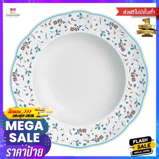 จาน FINE PORCELAIN ลึก 9" KECH SPRING FLOWERSFINE PORCELAIN DEEP PLATE 9" KECH SPRING FLOWERS