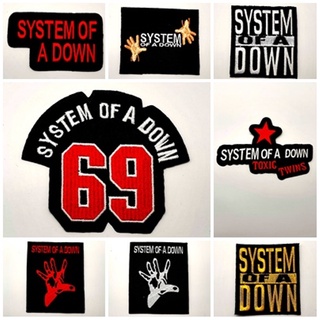 อาร์มรีดติดเสื้อ System Of A Down กางเกง กระเป๋า หมวก ยีนส์ รีดได้คุณภาพส่งออก ตัวรีด ติดเสื้อ อาร์มรีด อาร์มปัก