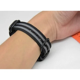 B&G Nylon Zulu Strap สายนาโต้ สายซูลู หูสายสีดำ มีขนาด 18mm, 20mm, 22mm และ 24mm