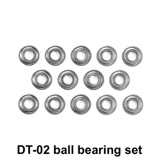 DT-02 Metal Sealed Ball Bearing Set ชุดลูกปืนแบริ่งซีลเหล็กสำหรับชุดคิท TAMIYA DT-02, DT-03 และ DT-03T