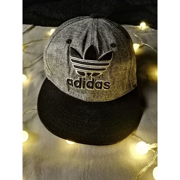 หมวก adidas snapback สีดำเทา big logo vintage