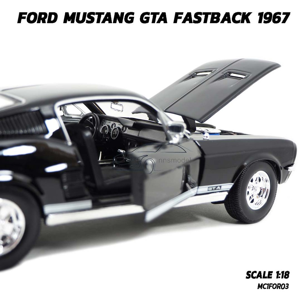 โมเดลรถม สแตง Ford Mustang Gta Fastback 1967 ส ดำ Scale 1 18 Model รถจำลองสมจร ง ประกอบสำเร จ พร อมต งโชว Maisto Shopee Thailand