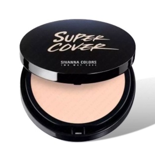 HF201 Sivanna Colors Super Cover Two Way Cake Powder ซิเวียน่า แป้งผสมรองพื้นตลับดำ