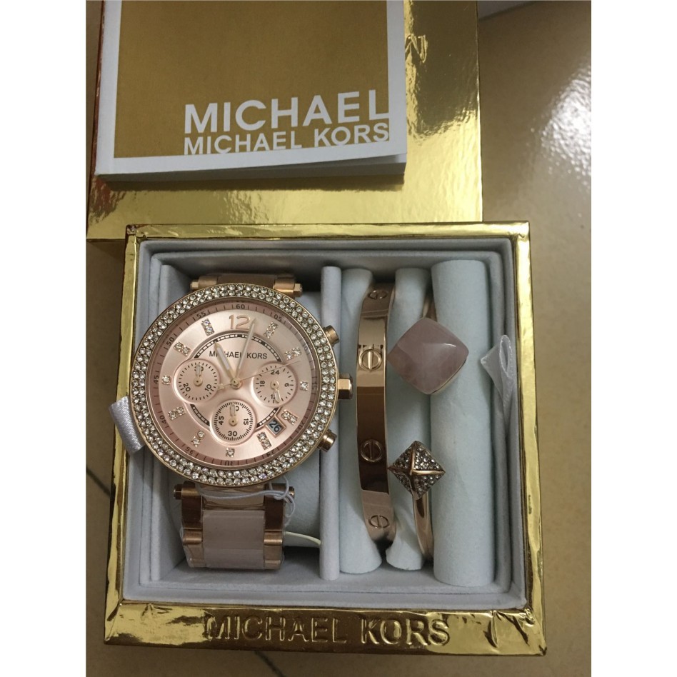 Michael Kors MK Parker Mini Multi-Function Ladies Watchนาฬิกาแบรนด์เนม ...