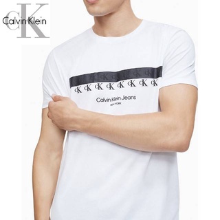 🔴SALE🔴Calvin Klein Multi Monogram Logo Crewneck T-Shirt(Size:S)**ของเเท้