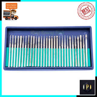 RRT ชุดดอกเจียร์สายอ่อนหัวเพชร ขนาด3mm.30pc