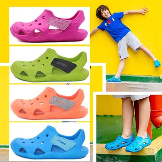 รองเท้าแตะ crocs ของแท้ สําหรับเด็กผู้ชาย และผู้หญิง สินค้าพร้อมส่ง204021]