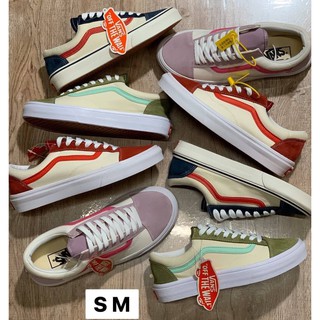 รองเท้าผ้าใบ Vans Old Skool-แบบหนังกลับ 4 สี มีไซส์ 37-45 [ส่งไว EMS]