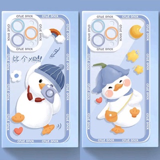 เคสมือถือ แบบนิ่ม ลายเป็ด สําหรับ VIVO V23E V23 V21E V21 4G 5G V20 V15 S1 Z1 X50 X60 Pro V9 Youth Y53S Y51 Y51A Y31 2021 Y33S Y21S Y21 Y52 Y72 5G