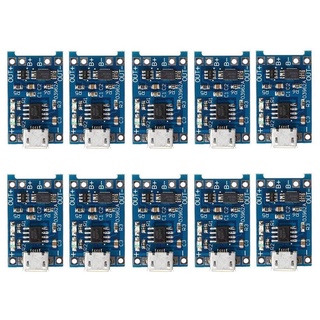 บอร์ดชาร์จแบตเตอรี่ลิเธียม 5V 1A 18650 10 ชิ้น