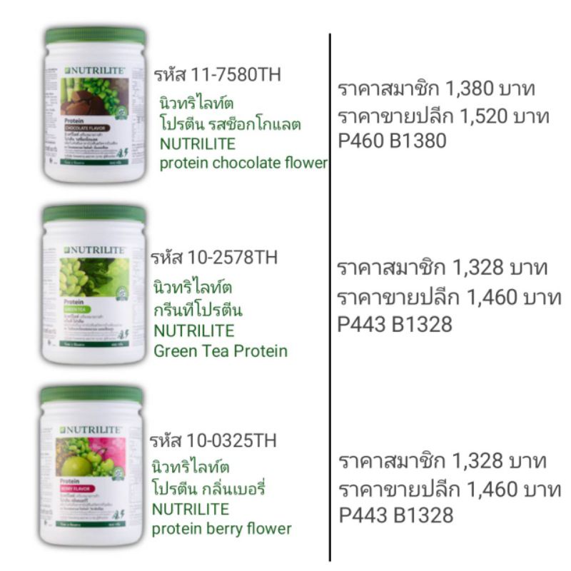 โปรตีนแอมเวย์ ฉลากไทยของแท้100%