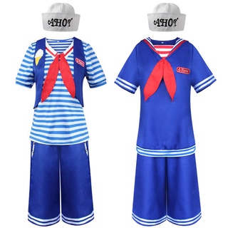 ชุดกะลาสี Cosplay Stranger Things Robin ชุดคอสเพลย์ โรบิ้น สเตรนเจอร์ ธิงส์ Halloween Sailor suit