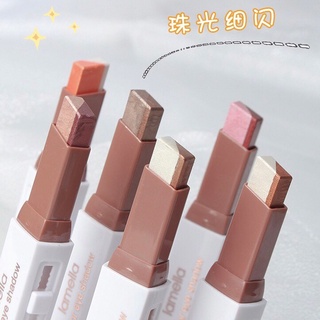 LAMEILA 3052 อายแชโดว์แบบแท่งทูโทน 2 สี 2in1 เนื้อนุ่ม เกลี่ยง่าย เม็ดสีแน่น โทนสีสวย ประกายชิมเมอร์ กันน้ำ ติดทน