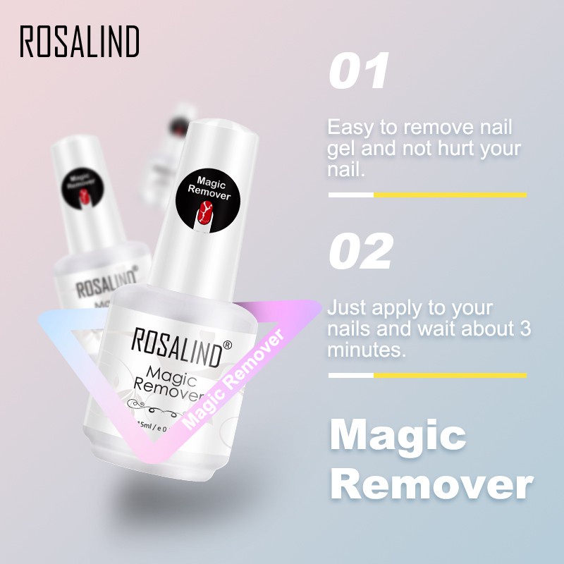 Rosalind 15ml น้ํายาล้างเล็บเจลแต่งเล็บความงาม Artifact เครื่องมือทําเล็บความงาม
