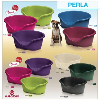 Perla itaty size 6 ก72x102x32cm ที่นอนสุนัข พลาสติก ของแท้ -ฟรีเบาะ * มีรูระบายอากาศข้างล่าง  สีแดง (สุนัข1-30กก) .