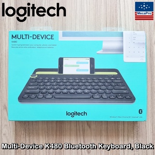 Logitech® Multi-Device K480 Bluetooth Keyboard, Black โลจิเทค คีย์บอร์ด บลูทูธ เชื่อมต่อได้หลายอุปกรณ