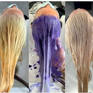 (ส่งไว-ส่งด่วน!)Magic-แชมพูม่วง-ทรีทเม้นท์ม่วง สีไม่ติดมือ ลดสีสนิม ทำให้ผมเทาหม่น ช่วยลดไรเหลืองปริมาณขวดละ 500ml.