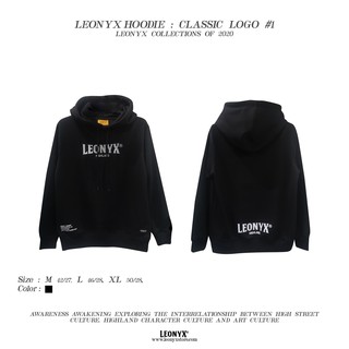 เสื้อแขนยาวสีดำ "Classic LOGO" LEONYX Hoodie #2