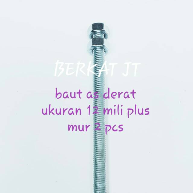 12MM DERAT AXLE BOLT 1 MTR LENGTH / 12 MILI FULL DERAT AXLE PLUS 2 PCS NUT / 12MM DERAT AXLE / DERAT