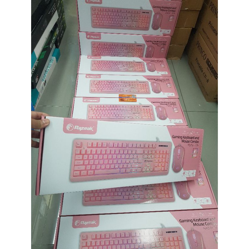 Razeak (สินค้าใหม่) RKM-705 KeyboardMouse Combo ชุดมีไฟเมาส์คู่ ...
