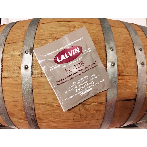 ยีสต์หมักไวน์สูตร WINE YEAST Lalvin EC-1118 ยีสต์ทำไวน์ ยีสต์ไวน์ ทำไวน์กระเจี๊ยบ ไวน์สับปะรด ไวน์อง