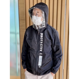 📣ส่งจริง‼️ไม่จกตา เสื้อแขนยาวพร้อมหน้ากากFace Shield😷2in1